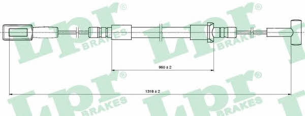 LPR C1316B Cable Pull, parking brake C1316B