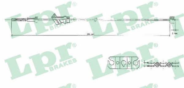 LPR C1548B Cable Pull, parking brake C1548B
