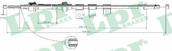 LPR C1293B Cable Pull, parking brake C1293B