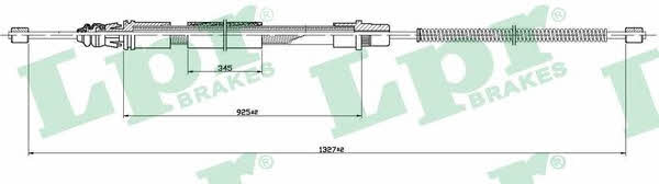 LPR C1463B Parking brake cable left C1463B