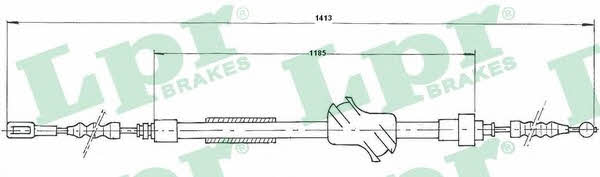 LPR C1502B Cable Pull, parking brake C1502B