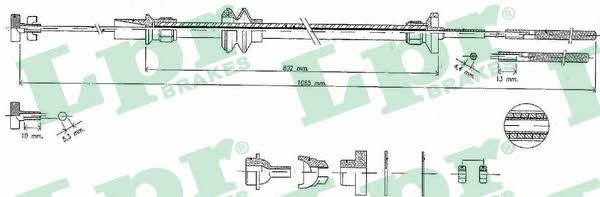 LPR C0452C Clutch cable C0452C