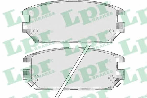 LPR 05P1016 Brake Pad Set, disc brake 05P1016
