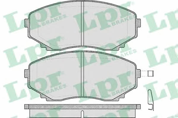 LPR 05P570 Brake Pad Set, disc brake 05P570