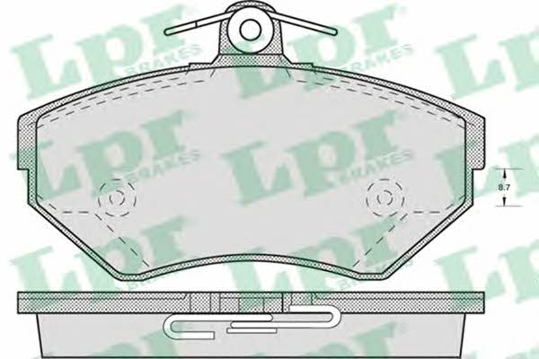 LPR 05P718 Brake Pad Set, disc brake 05P718
