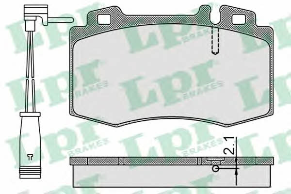 LPR 05P899A Brake Pad Set, disc brake 05P899A