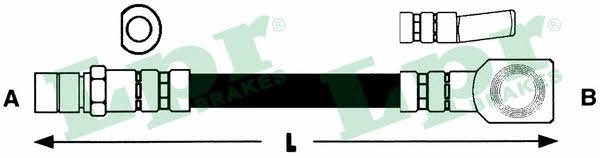 Flexible brake pipe Opel Kadett E: 6T47085 LPR Brake Hose