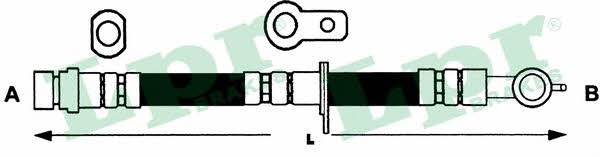 Flexible brake line Citroen C1: 6T48125 LPR Brake Hose