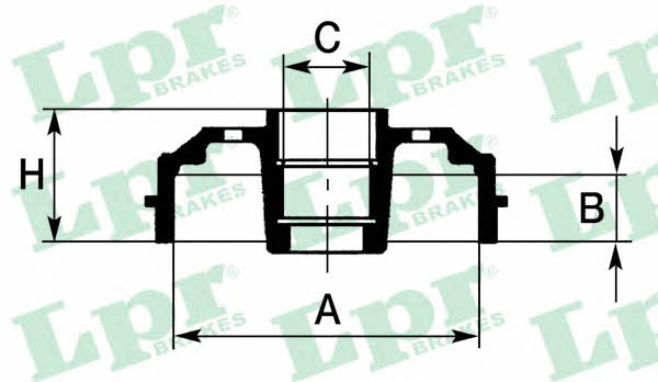 LPR 7D0024C Rear brake drum 7D0024C