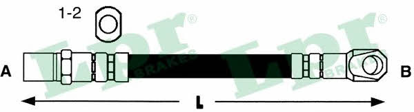 Flexible brake pipe Lada: 6T46669 LPR Brake Hose