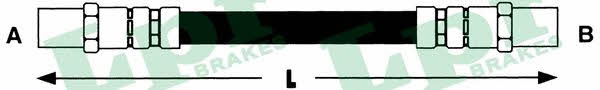 Flexible brake hose Subaru Leone: 6T46897 LPR Brake Hose