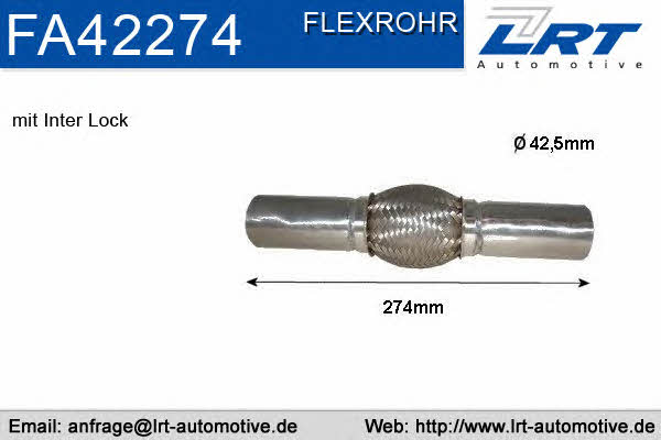 LRT Fleck FA42274 Corrugated pipe FA42274