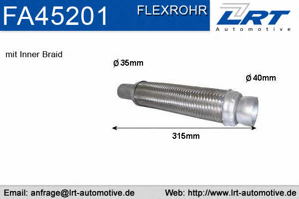 LRT Fleck FA45201 Corrugated pipe FA45201