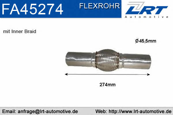 LRT Fleck FA45274 Corrugated pipe FA45274