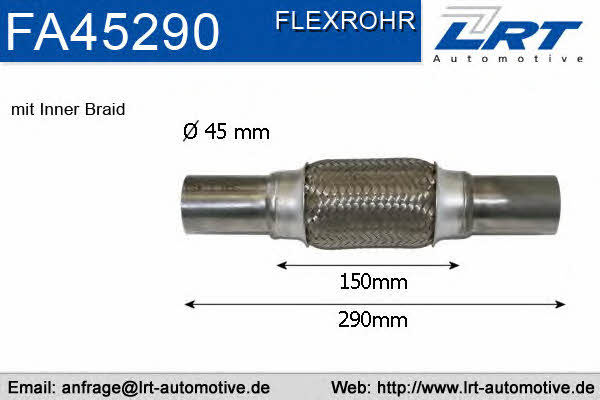 LRT Fleck FA45290 Corrugated pipe FA45290