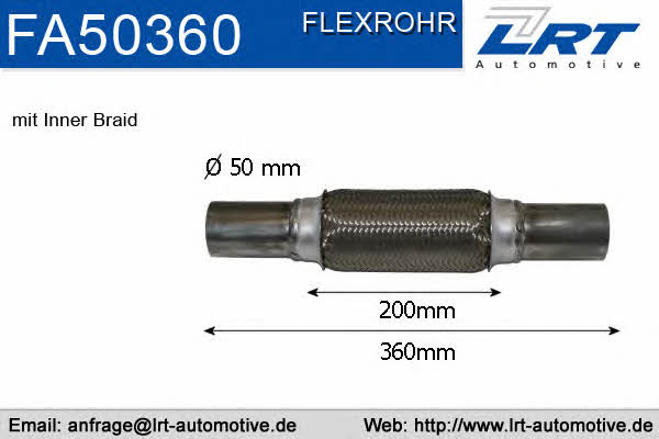 LRT Fleck FA50360 Corrugated pipe FA50360