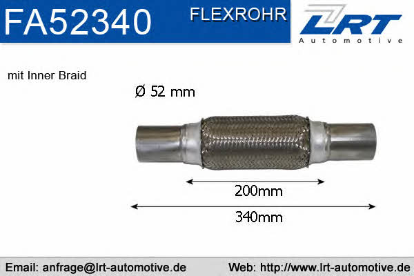 LRT Fleck FA52340 Corrugated pipe FA52340
