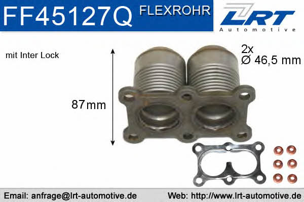 LRT Fleck FF45127Q Exhaust pipe, repair FF45127Q