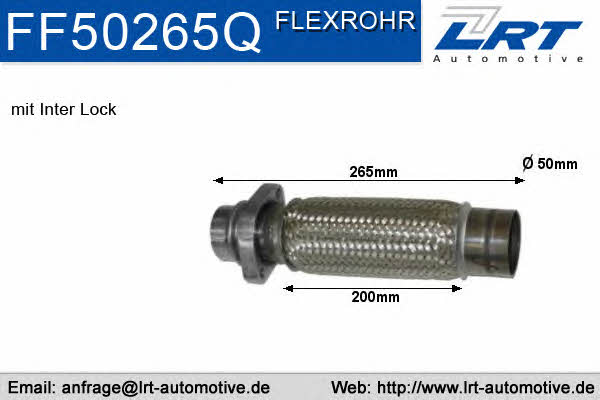 LRT Fleck FF50265Q Exhaust pipe, repair FF50265Q