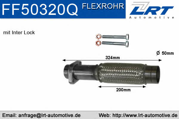 LRT Fleck FF50320Q Exhaust pipe, repair FF50320Q