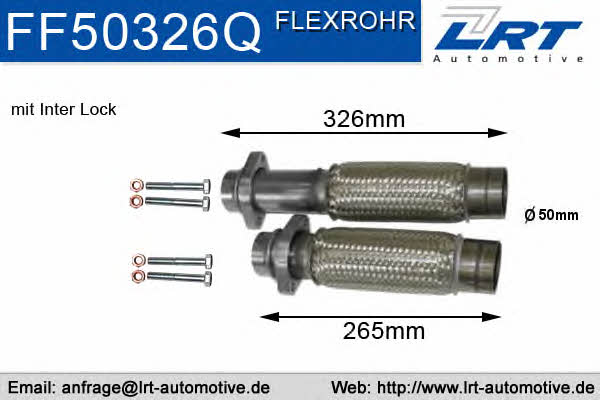 LRT Fleck FF50326Q Exhaust pipe, repair FF50326Q