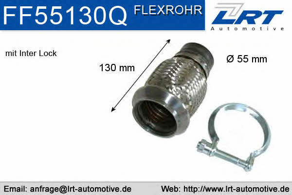 LRT Fleck FF55130Q Exhaust pipe, repair FF55130Q