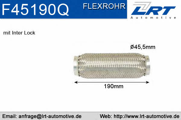 LRT Fleck F45190Q Corrugated pipe F45190Q