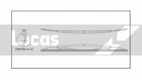 Lucas Electrical LLWCB19C Frame wiper blade 480 mm (19") LLWCB19C