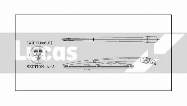 Lucas Electrical LLWCR13C Rear wiper blade 330 mm (13") LLWCR13C