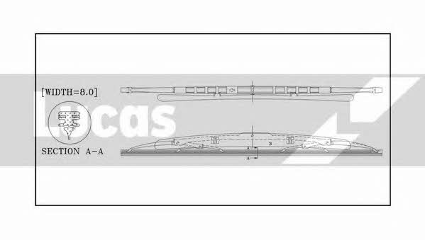 Lucas Electrical LLWCS16 Wiper blade 400 mm (16") LLWCS16