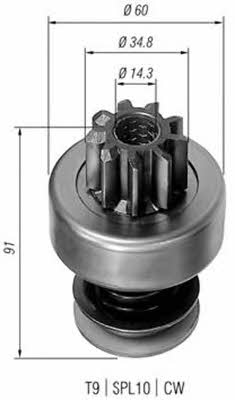 940113020102 Magneti marelli Freewheel gear, starter