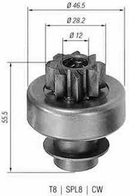 Freewheel gear, starter Magneti marelli 940113020130
