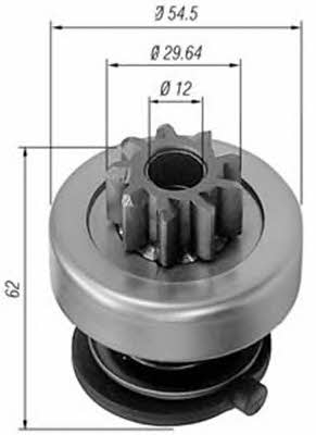 Freewheel gear, starter Magneti marelli 940113020167