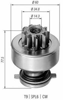 Magneti marelli 940113020179 Freewheel gear, starter 940113020179