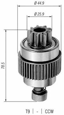 Magneti marelli 940113020286 Freewheel gear, starter 940113020286