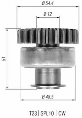 940113020328 Magneti marelli Freewheel gear, starter