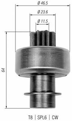 940113020336 Magneti marelli Freewheel gear, starter
