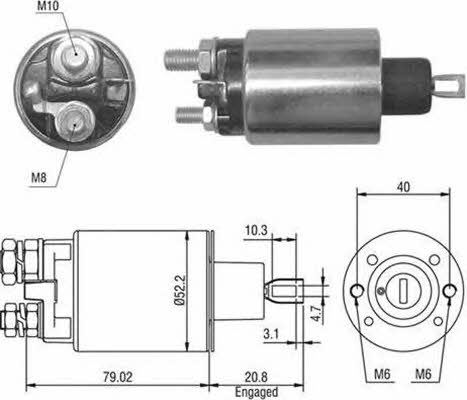 Magneti marelli 940113050054 Solenoid switch, starter 940113050054