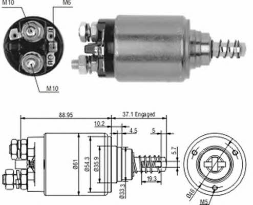 Magneti marelli 940113050186 Solenoid switch, starter 940113050186