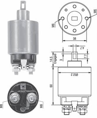 Magneti marelli 940113050238 Solenoid switch, starter 940113050238