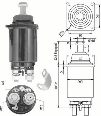 Magneti marelli 940113050312 Solenoid switch, starter 940113050312