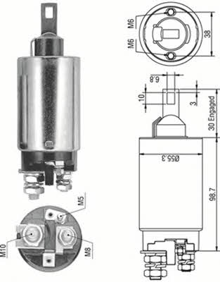 Magneti marelli 940113050329 Solenoid switch, starter 940113050329