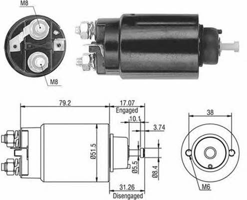 Magneti marelli 940113050479 Solenoid switch, starter 940113050479