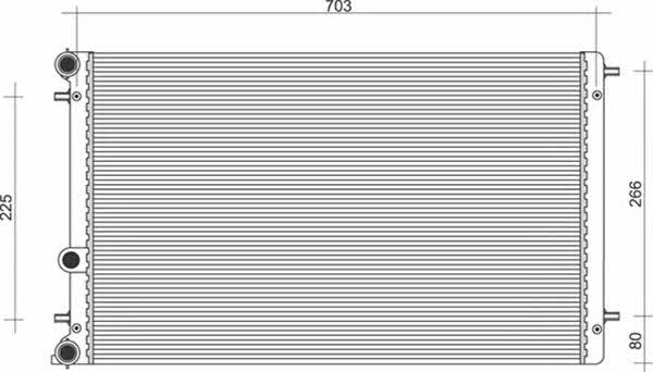 Magneti marelli 350213105100 Radiator, engine cooling 350213105100
