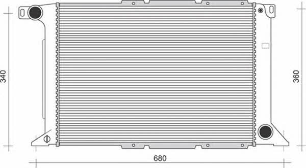 Magneti marelli 350213109300 Radiator, engine cooling 350213109300