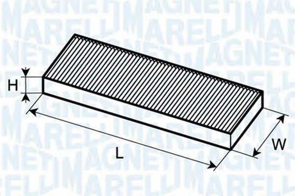 Magneti marelli 350203061000 Filter, interior air 350203061000