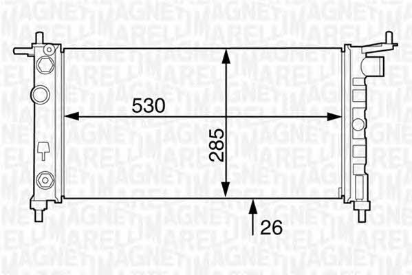 Magneti marelli 350213122900 Radiator, engine cooling 350213122900