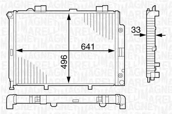 Magneti marelli 350213123100 Radiator, engine cooling 350213123100