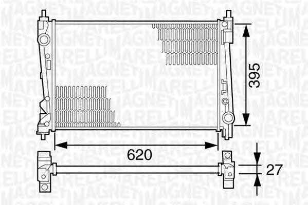 Magneti marelli 350213125100 Radiator, engine cooling 350213125100