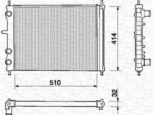 Magneti marelli 350213149000 Engine cooling radiator 350213149000 350213149000 Magneti marelli Engine cooling radiator